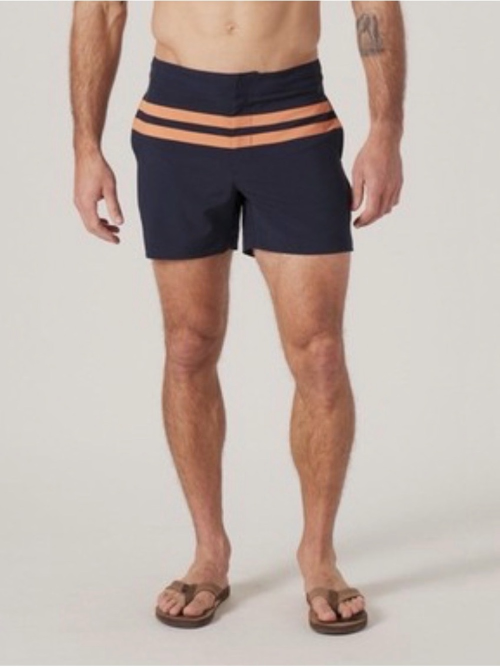The Normal Brand - Men's Button Front Trunk - Navy / Copper - Size 38